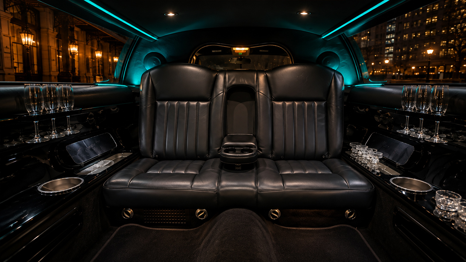 Private limousine interior